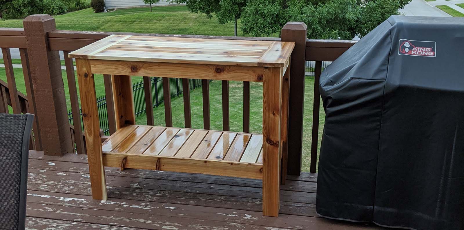 Grill Table for the deck